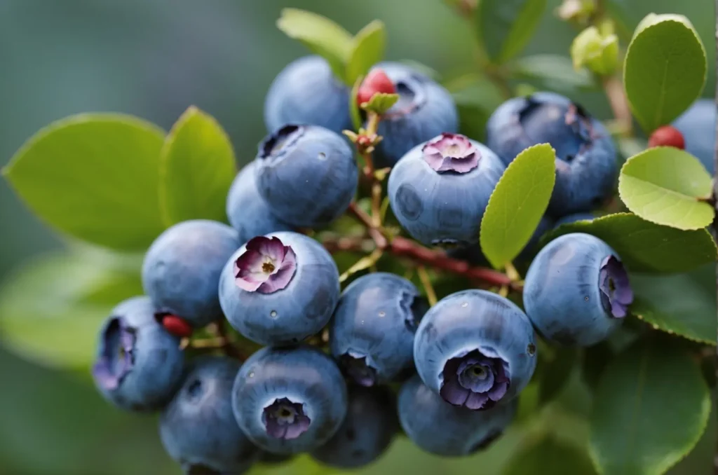 Blueberries on the tree Image