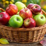 a basket of red and green apples 1 Apple Basket Photo